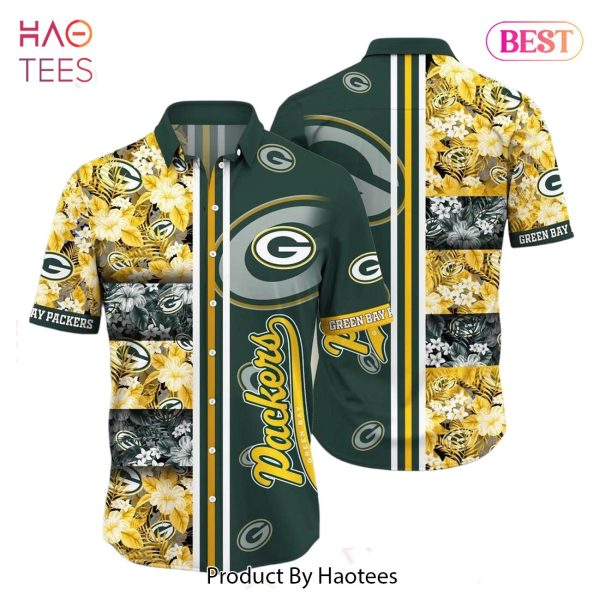 Green Bay Packers Nfl Graphic Tropical Pattern Hawaiian Shirt 3D Printed Beach Shirt Summer Gift For Fans