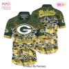 Green Bay Packers Nfl Hawaiian Shirt Graphic Tropical Pattern 3D Printed Beach Shirt Summer Gift For Fan