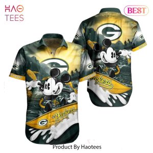 Green Bay Packers Nfl Hawaiian Shirt Mickey Graphic 3D Printed Gift For Fans