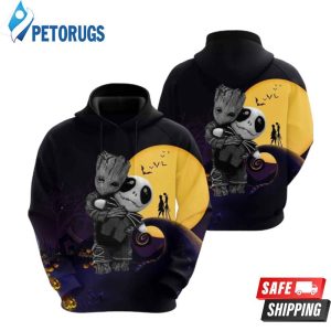 Groot Jack Moon And Pered Custom Groot Jack Moon Graphic 3D Hoodie