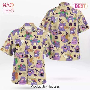 Grumpy Gengar Carnival Hawaiian Shirt Anime Shirt for Men Women