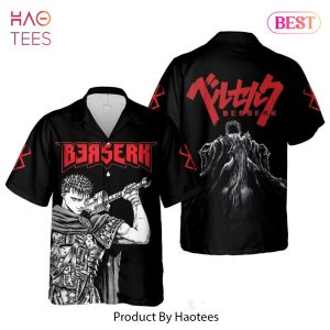 Guts Black Hawaiian Shirt Berserk Anime Shirt for Men Women