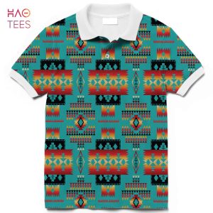 HOT Blue Native Tribes Native American Polo Hawaii Shirt