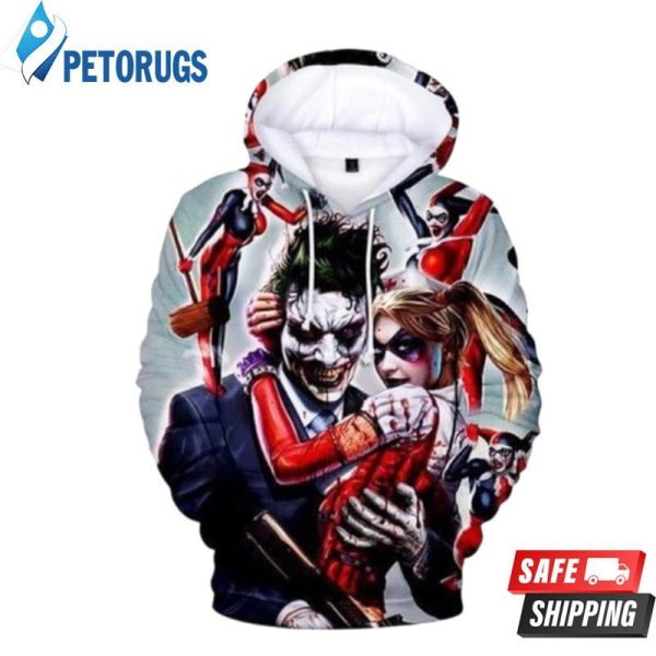 Harley Quinn Joker Mad Love 3D Hoodie