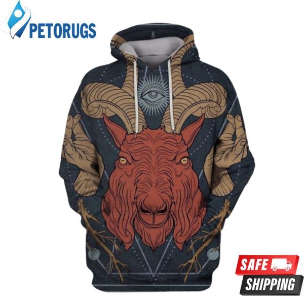 Head Satan Goat Occult 3D Hoodie