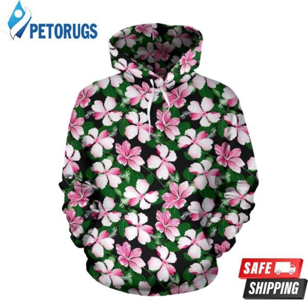 Hibiscus Pink Flower Hawaiian 3D Hoodie