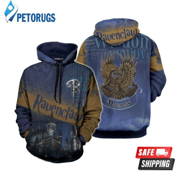 Hogwarts Castle Ravenclaw House 173 3D Hoodie