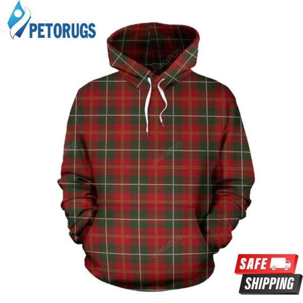 Holiday Tartan Plaid Pattern 3D Hoodie