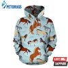 Horse Cute Themed Pattern 3D Hoodie