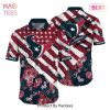 Houston Texans NFL Hawaiian Shirt Floral Print American Flag Beach Shirt Short Style Summer