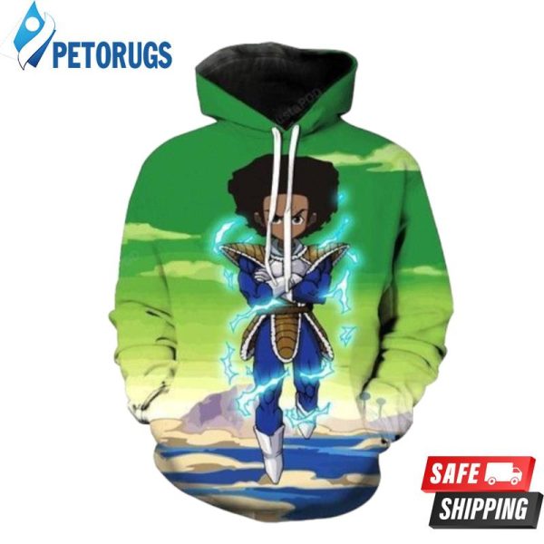 Huey Freeman Prince Saiyan The Boondocks Dragon Ball Z 3D Hoodie