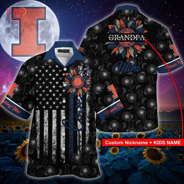 Illinois Fighting Illini Hawaiian Shirt  Limited Edition