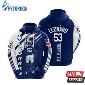 Indianapolis Colts Darius Leonard 3D Hoodie