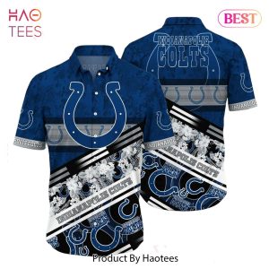 Indianapolis Colts NFL Hawaiian Shirt Graphic Tropical Pattern 3D Printed Beach Shirt Summer Gift For Fans