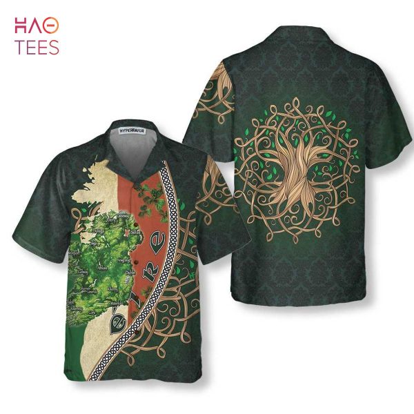 Ireland Map Happy Saint Patrick’S Day Hawaiian Shirt