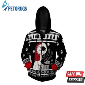 Jacksally The Nightmare Before Christmas 3D Hoodie