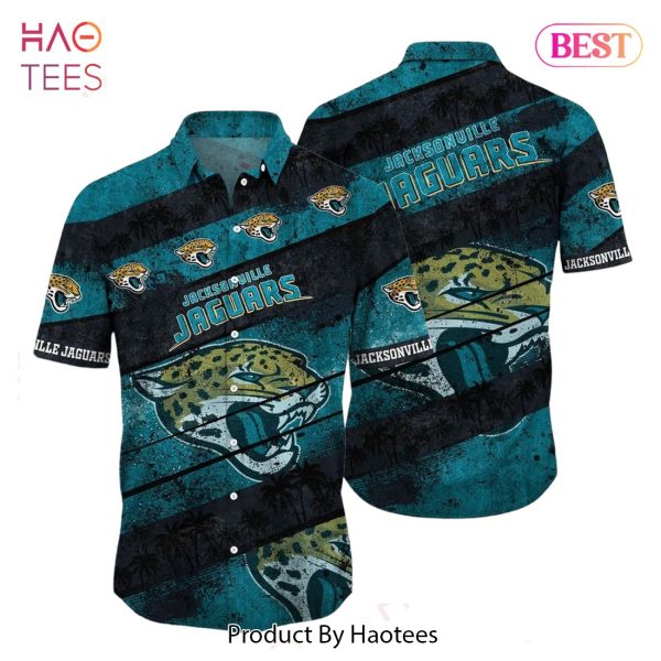 Jacksonville Jaguars Nfl Hawaiian Shirt Graphic Tropical Pattern Short Sleeve Summer For Fans