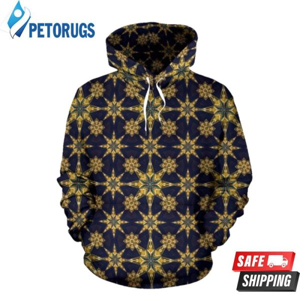 Kaleidoscope Gold 3D Hoodie