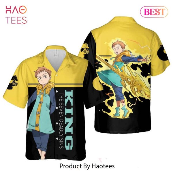 King Grizzly Sin of Sloth Hawaiian Shirt The Seven Deadly Sins Anime Shirt for Men Women