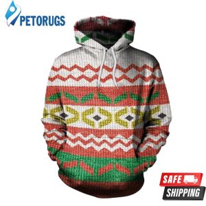 Knitting Style Graphic 3D Hoodie