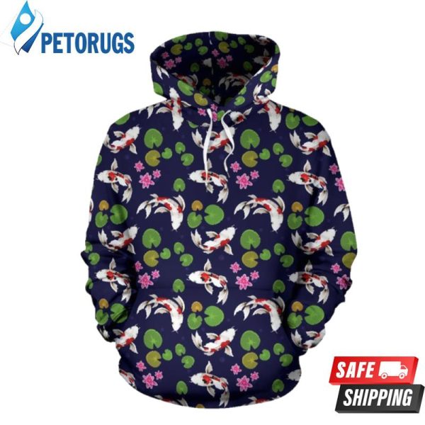 Koi Carp Pattern Themed 3D Hoodie