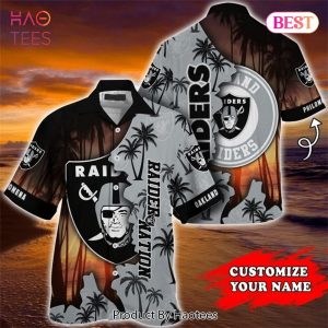 Las Vegas Raiders Hawaiian Shirts tropical island personalized