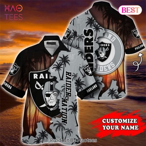 Las Vegas Raiders Hawaiian Shirts tropical island personalized