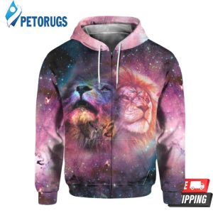 Lion Head Galaxy 3D Hoodie