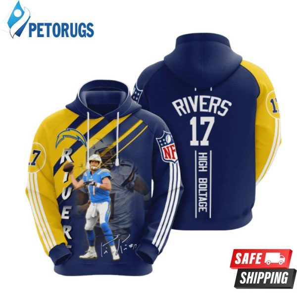 Los Angeles Chargers Philip Rivers 3D Hoodie