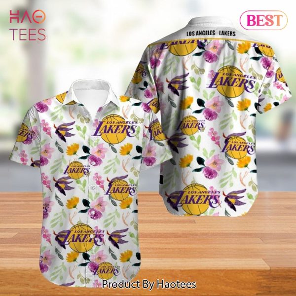 Los Angeles Lakers Hawaiian Shirt Flower summer new design