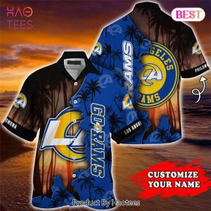 Los Angeles Rams Hawaiian Shirts tropical island personalized