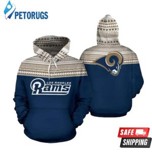 Los Angeles Rams Ncaa Football Maori Tattoo White Blue Los Angeles Rams 3D Hoodie