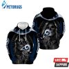 Los Angeles Rams Nfl Football Skull Hold Logo Los Angeles Rams 3D Hoodie