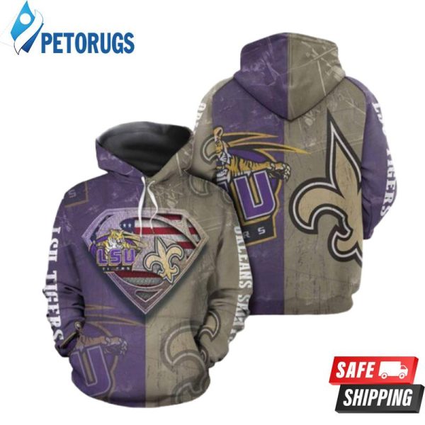 Lsu Tigers Vs Saints 3D Hoodie