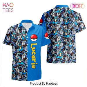 Lucario Hawaiian Shirts Custom Anime Merch Clothes for Men Women