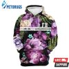 Magenta Purple Blossom And Pered Custom Lineman Graphic 3D Hoodie