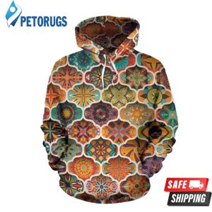 Mandala Mosaic Themed 3D Hoodie