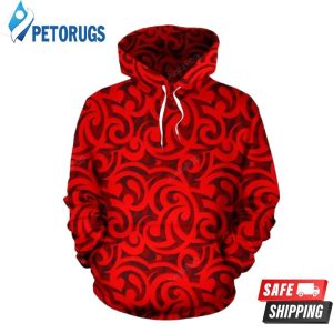 Maori Red Themed 3D Hoodie