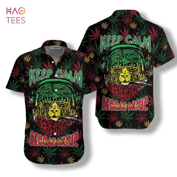 Marijuana Lion With Dreadlocks And Chillum Hawaiian Shirt