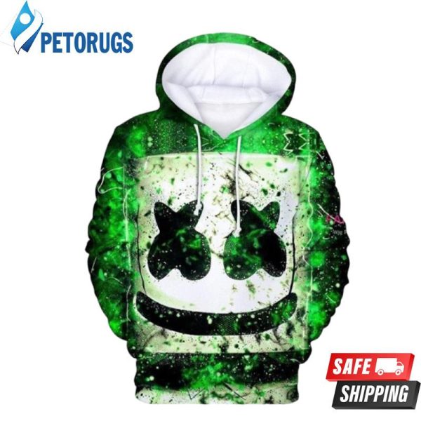 Marshmello Green 3D Hoodie