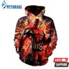 Marvel Hero Deadpool Wade Winston Wilson Red 3D Hoodie