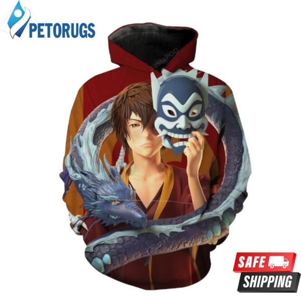 Masked Zuko Avatar The Last Airbender 3D Hoodie