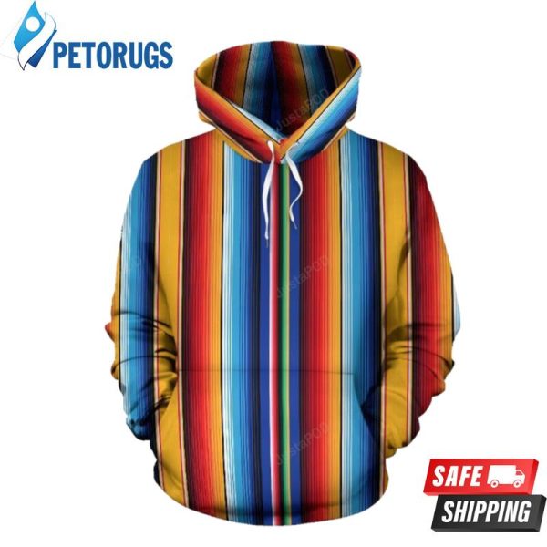 Mexican Blanket Stripe Pattern 3D Hoodie