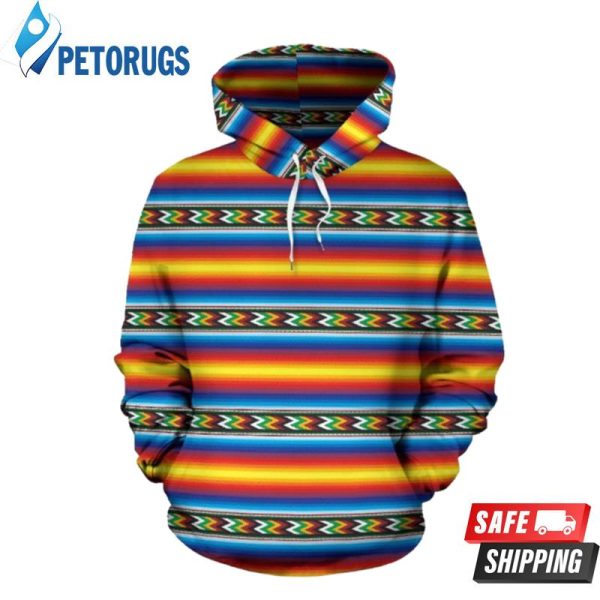 Mexican Blanket Zigzag Pattern 3D Hoodie