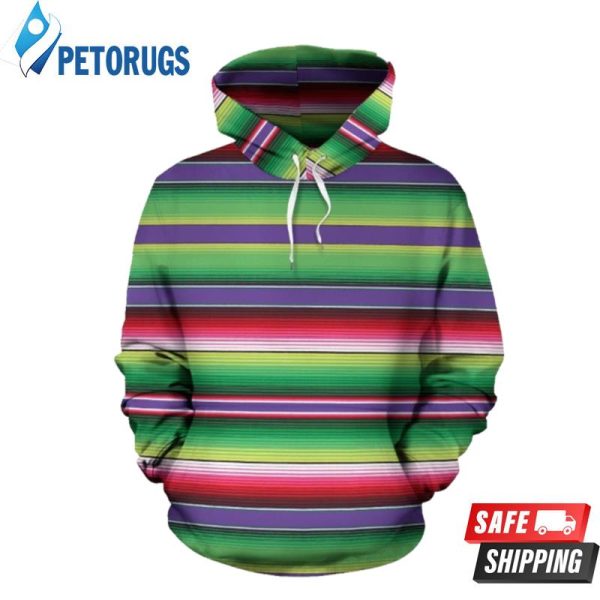 Mexican Serape Blanket Baja Pattern 3D Hoodie