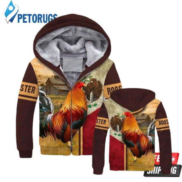 Mexico Rooster Ranch Grass 3D Hoodie