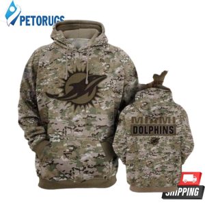 Miami Dolphins Camo 3D Hoodie