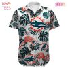 Miami Dolphins Hawaiian Shirt flower summer gift for fans