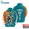 Miami Dolphins Zach Thomas 3D Hoodie