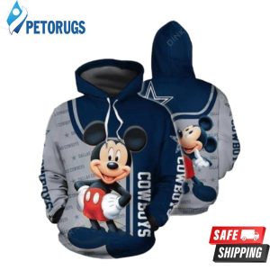 Mickey Dallas Cowboys 3D Hoodie